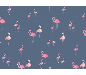 Jersey - Flamingos blau